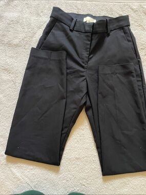 H&M Black High-Waist Tailored Trousers